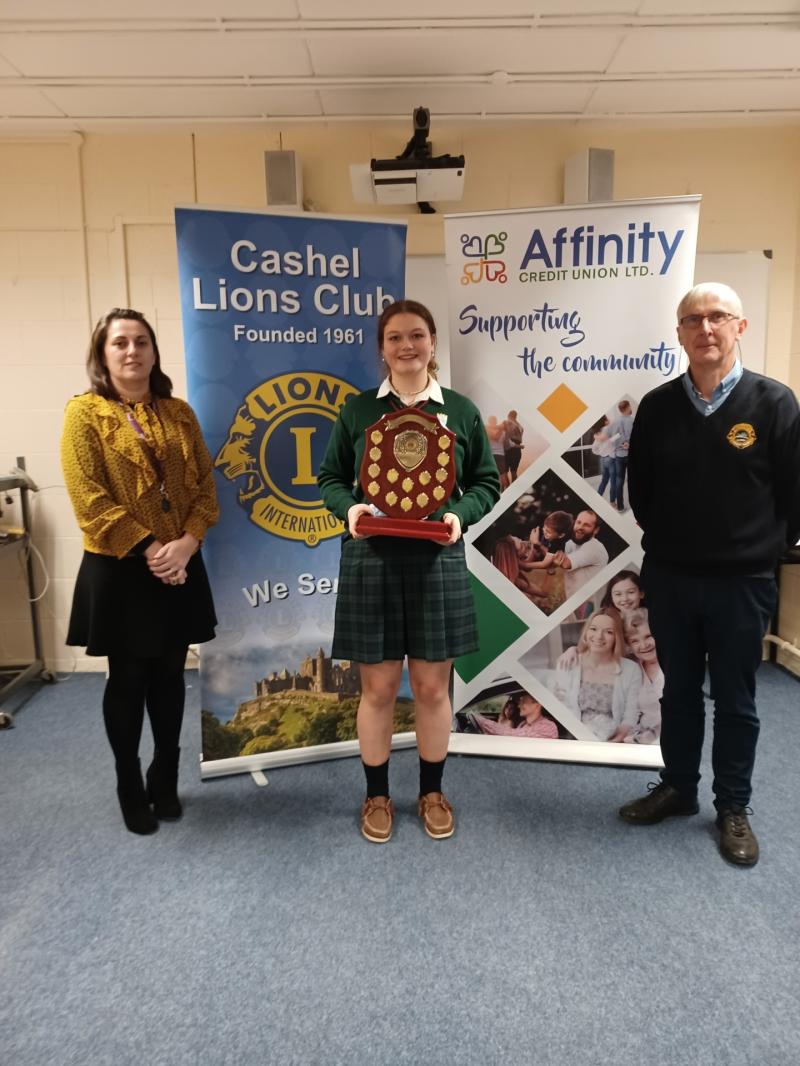 Antonia Kevin is the Cashel Lions Club Young Person of the Year 