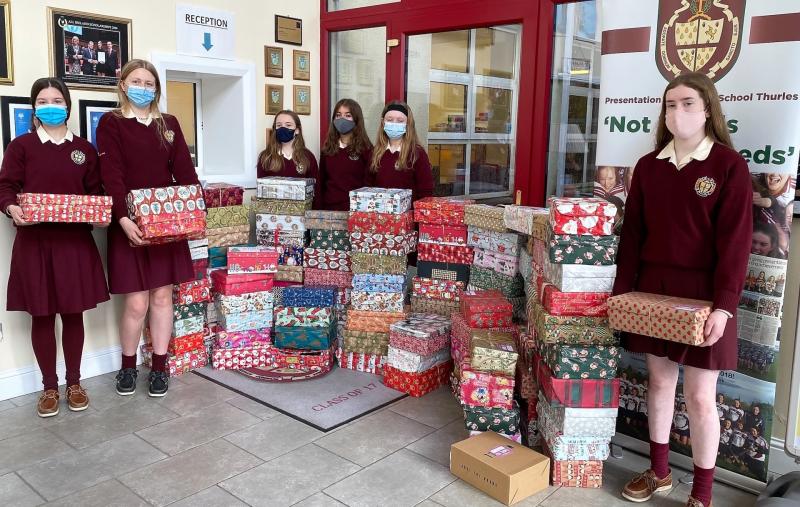 Students from Naomh Eoin - Shoe Box Appeal