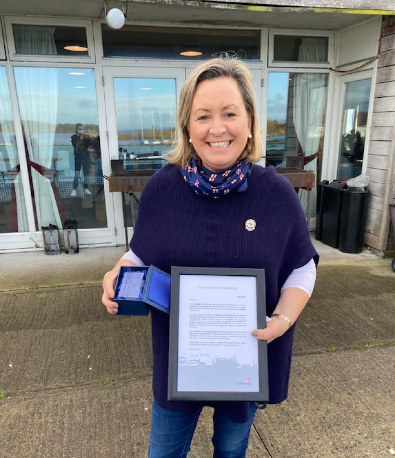 Tipperary volunteer with Lough Derg RNLI is honoured for her fundraising work