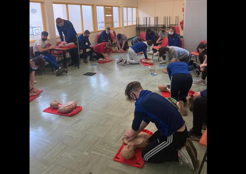 CPR training at St Joseph's College Borrisoleigh