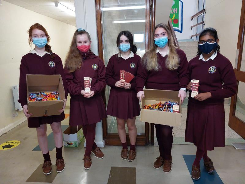 Members of the TY Wellbeing team during No to Bullying Week at the Presentation Thurles