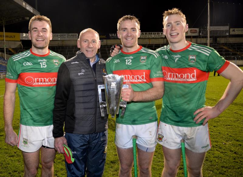 The McGrath brothers John, Noel and Brian, pictured with their father Pat, were central to the Loughmore Castleiney challenge this afternoon
