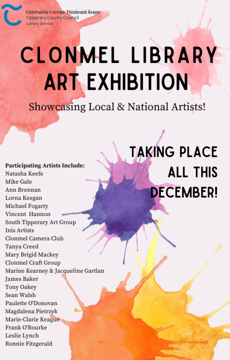 Clonmel Library Exhibition Space Relaunch this December 