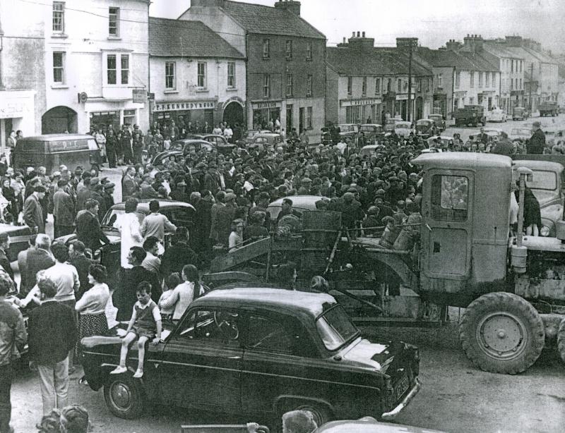 Templemore  Post Office Protest meeting in the square, 17th  August 1963