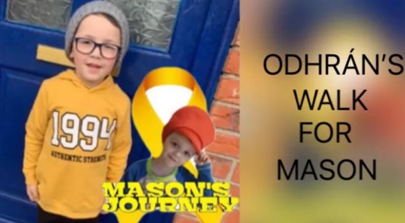 Odhrán’s fundraising walk for Mason Fletcher in Roscrea 