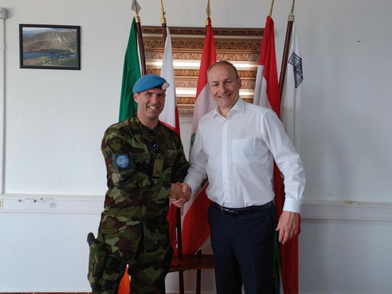 Huge honour as Loughmore soldier welcomes An Taoiseach to the Lebanon
