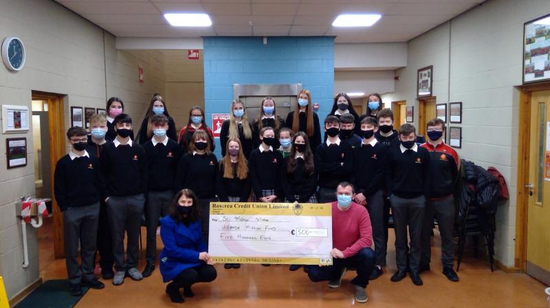 Roscrea Coláiste Phobal Transition Year street collection generates €500 for Uganda 