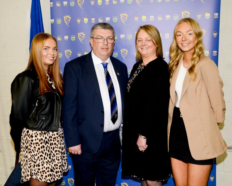 Ger RYan pictured with his wife Maria and their daughters  at the Convention