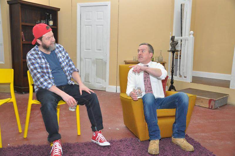 Matt Treacy and Donal Ryan in rehearsal for Thurles Drama Group's The Odd Couple