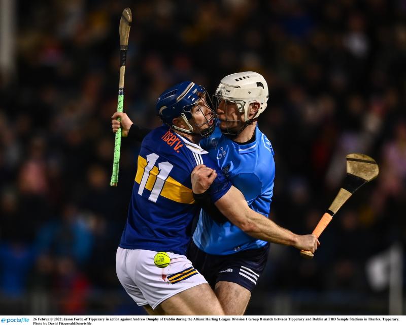 Shall we Dance - Action from the Tipp Dublin Allianz NHL game in Semple Stadium on Saturday with Jason Forde in the thick of it