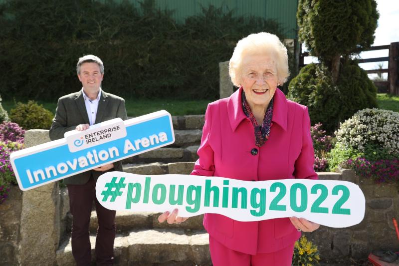 Enterprise Ireland’s James Maloney and the National Ploughing Association’s Anna May McHugh pictured at the launch of the Innovation Arena Awards at the National Ploughing Association office in Athy, 