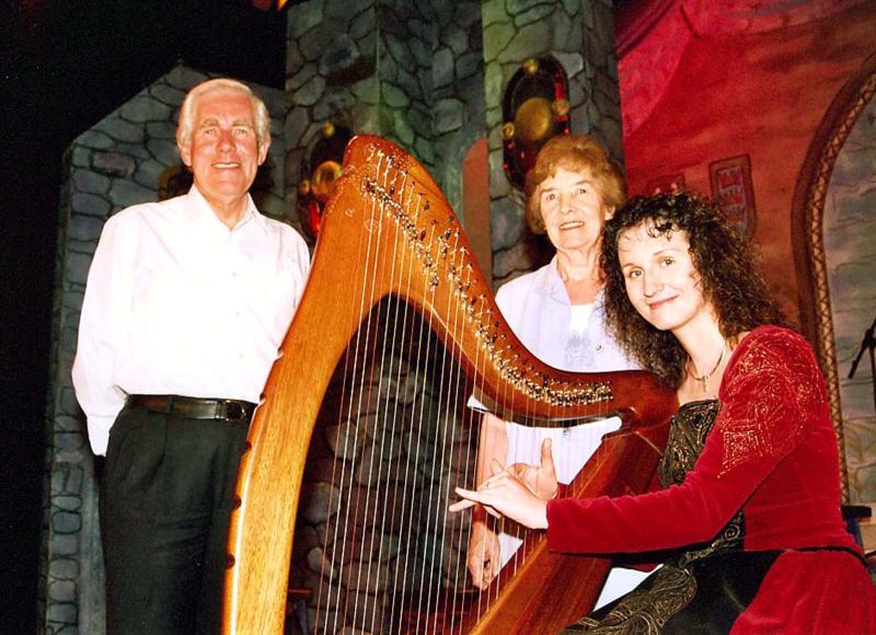 Pictured right: Director General of Comhaltas Ceoltoiri Eireann, Dr Labhras O Murchu pictured with his wife, Una, and Mary Kelly, former Co. Kilkenny Fleadh Cheoil Queen in Johnstown. Labhras will lau
