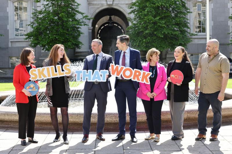 Pictured at Government Buildings for the launch of the Springboard+ and HCI Pillar 1 initiatives were: (L-R) Fiona Davis, Higher Education Authority; Sorcha McCarthy, Higher Education Authority; Minis