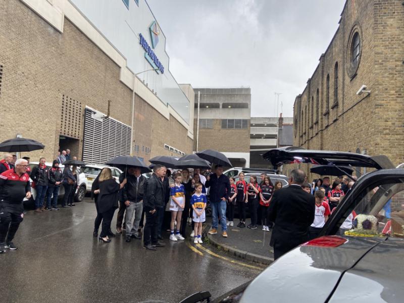 Mattie Maher's remains arrive at the church