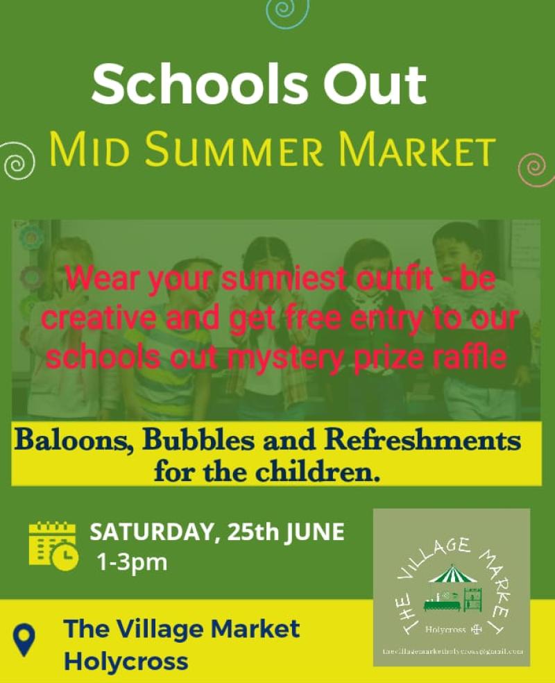 Children and families invited to celebrate the end of the school year at Tipperary market