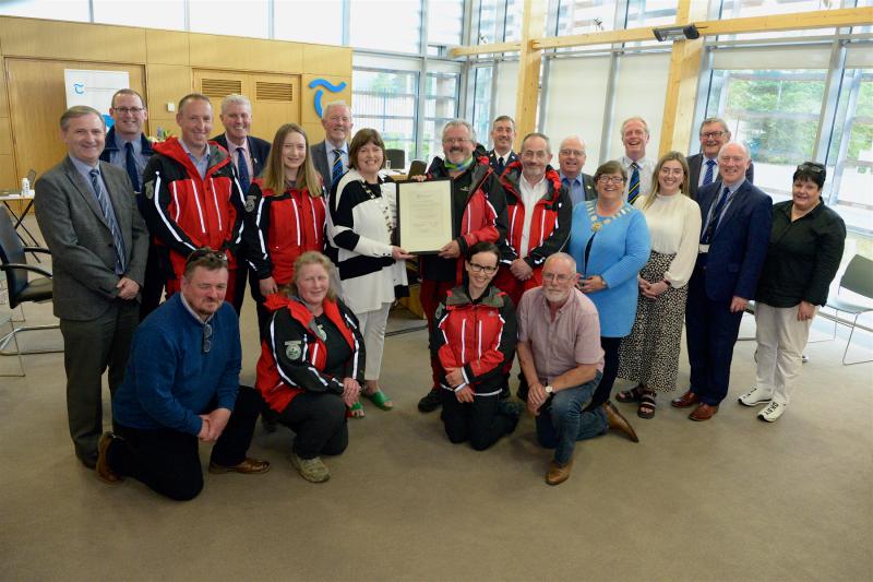 Civic reception for the voluntary team members of the South Eastern Mountain Rescue Association (SEMRA) in Tipperary Town 