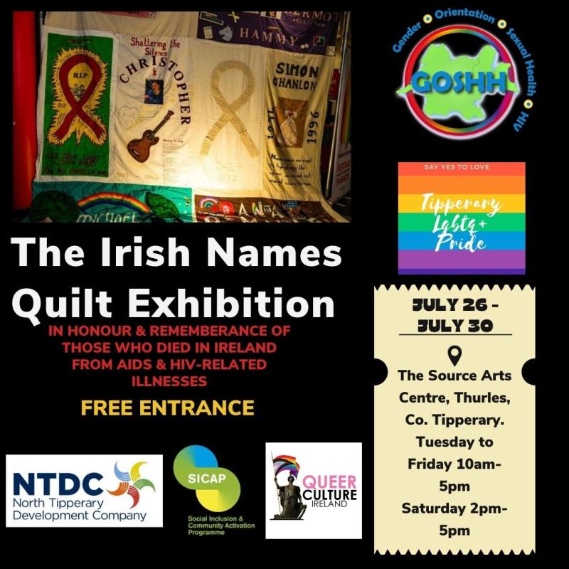 The Irish Names Quilt Exhibition opens in Thurles tomorrow