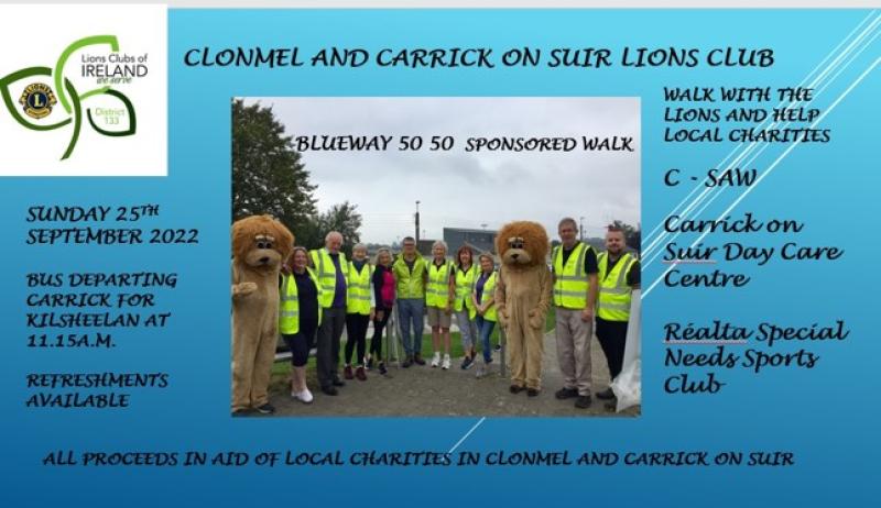 Two Tipperary Lions clubs to host charity walk on Suir Blueway next week 