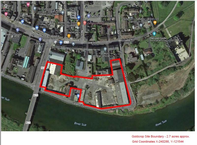 Tipperary council seeks planning approval to clear derelict site on Carrick-on-Suir quay