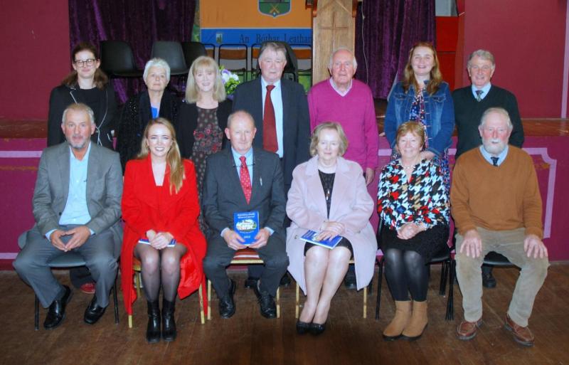 Members of the Boherlahan/Dualla Historical Journal Society with Pat Maher, his wife Catherine and their daughter Eibhlís, at the launch of volume twenty-five, the silver jubilee volume