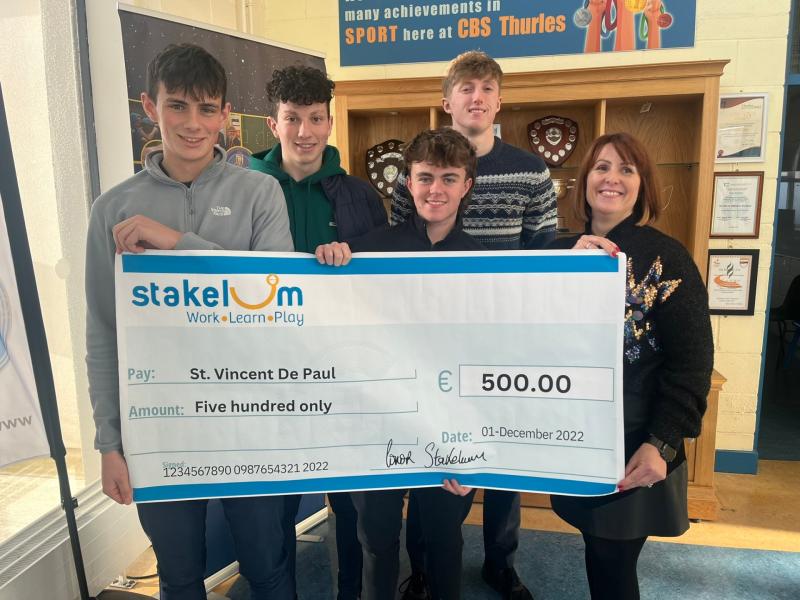 CBS Thurles and Stakelums collaboration raises funds for the St Vincent de Paul