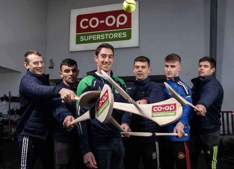 Pictured at the launch of the 2023 Co-Op Superstores Munster Hurling LeagueLeft to Right: Damien Cahalane (Cork), Mark Rodgers (Clare), Nickie Quaid (Limerick), Ronan Maher (Tipperary), Cathrach Daly 