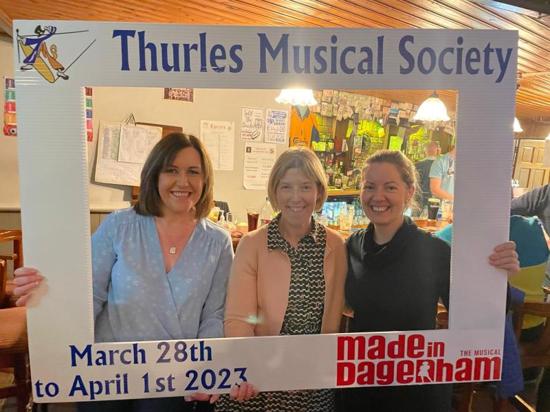 Pictured at the launch of Made in Dagenham were Fiona Delaney, Deirdre Lanigan and Ciara Lanigan