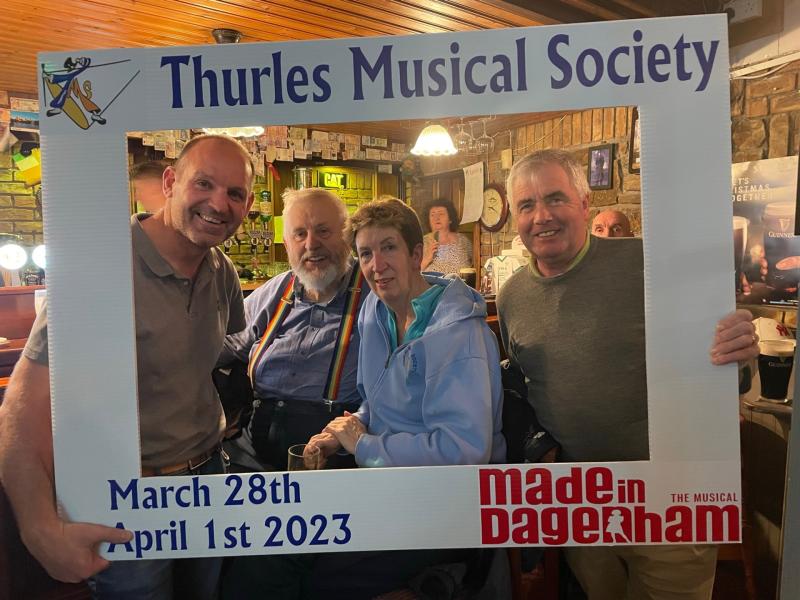 Some of the stage crew from Thurles Musical Society pictyred at the launch of the show - Anthony Kirby, Jack Gleeson, Rita Callanan, and Tommy Sweeney