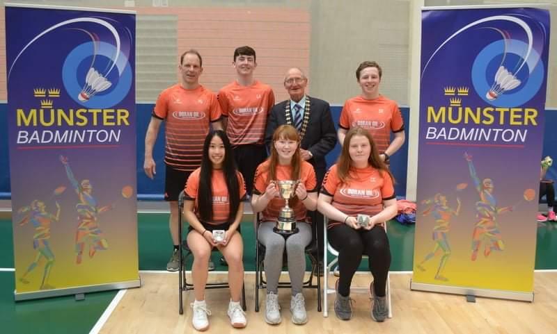 Thurles Badminton winning Tipperary and   Munster Grade H team, Morgan Lanigan, Luke Aherne(j/c), Sean Kavanagh, Rachel, Sheedy, Victoria(j/c) and Ciara Coffey.