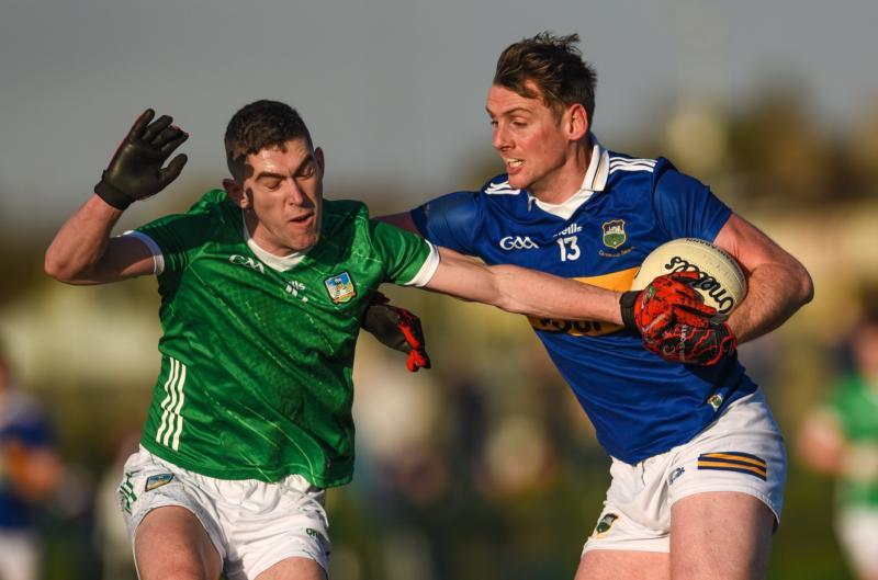 Action from the clash of Limerick and Tipperary this afternoon in the McGrath Cup