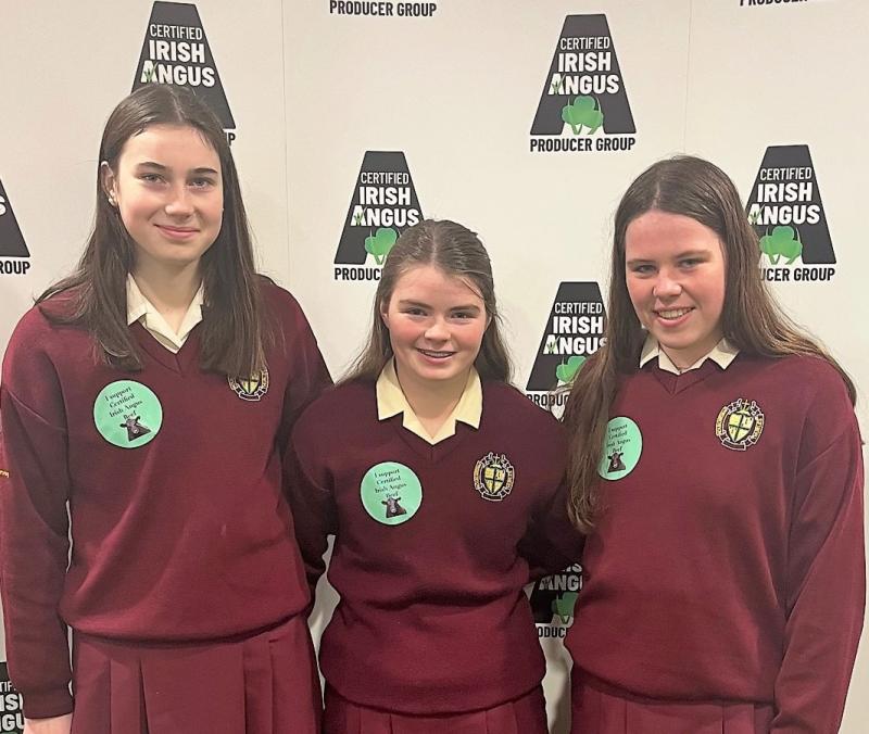 These Presentation students are through to the next stage of Angus Irish Beef Competition