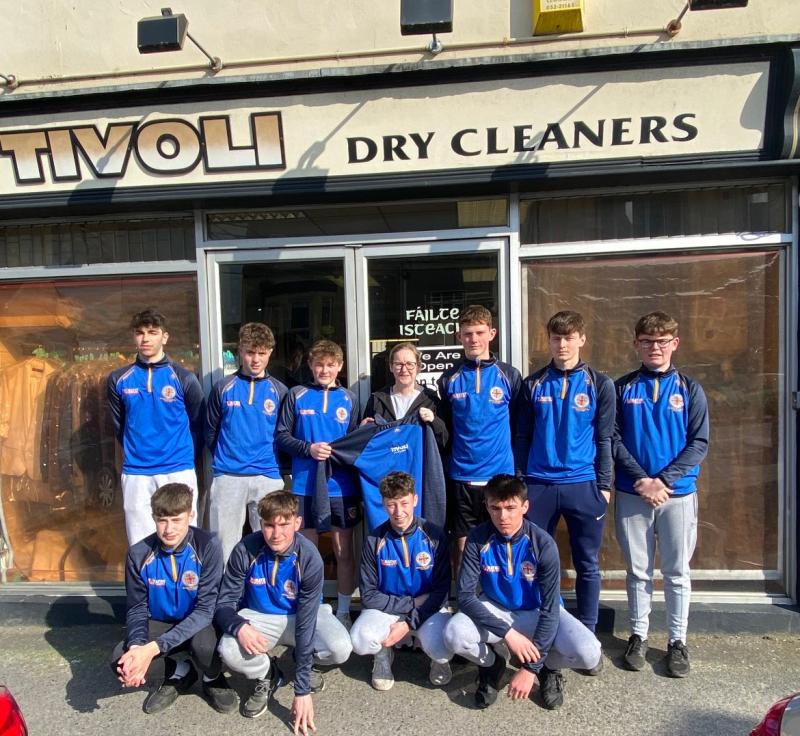 CBS Thurles thank two local businesses for their support of the u17 soccer team