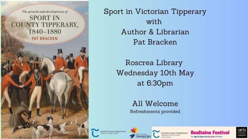 Roscrea library  talk on the history of sport in Tipperary this Wednesday evening 