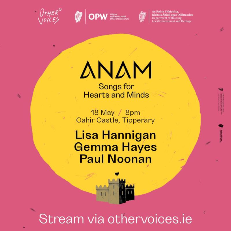 Local singer Gemma Hayes will feature tonight on a livestream from Cahir Castle