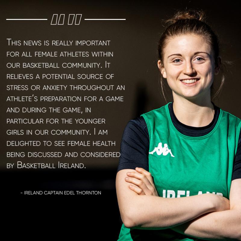 Basketball Ireland provides clarity to rules around shorts to help ease period concerns
