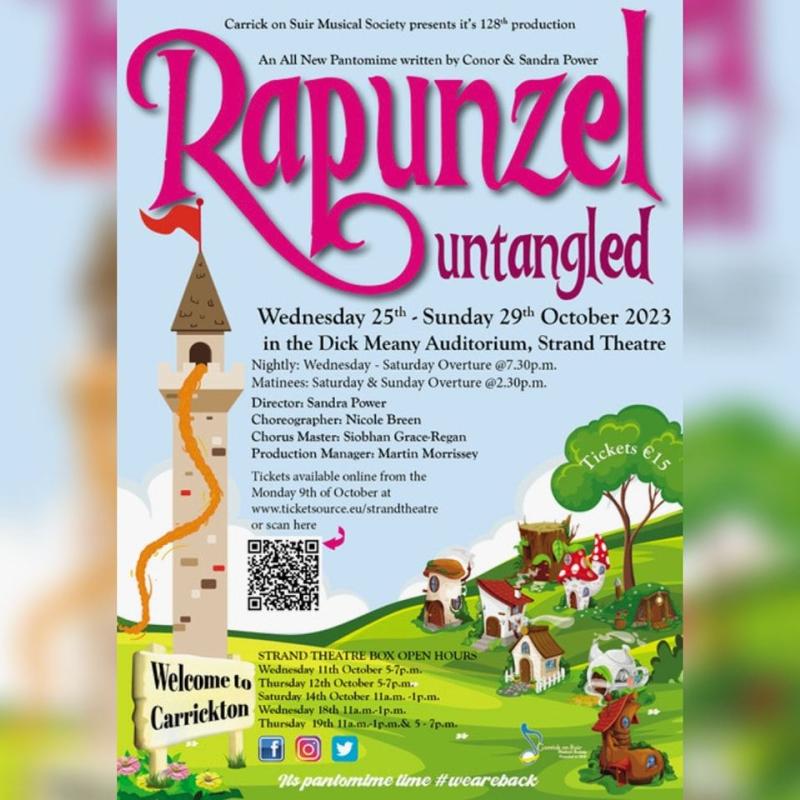 Tickets for Carrick-on-Suir Musical Society panto -Rapunzel Untangled - go on sale next week 