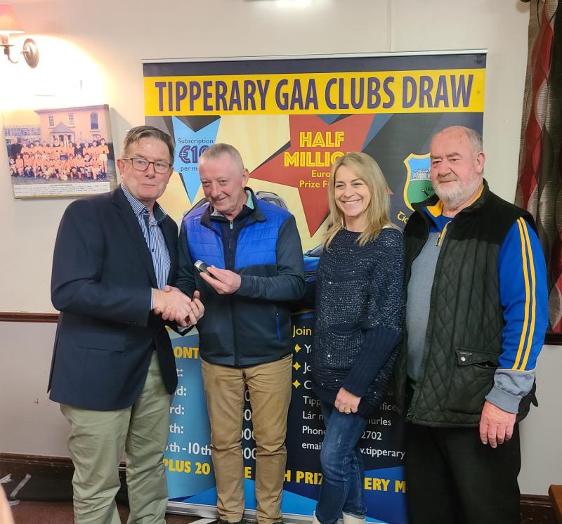 Great celebrations as the Tipp GAA Clubs Draw winner collects the keys to a brand new car!