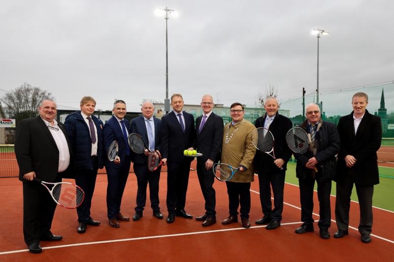 Ministerial visit for Larkspur Park, Cashel as classy new tennis court is officially opened 
