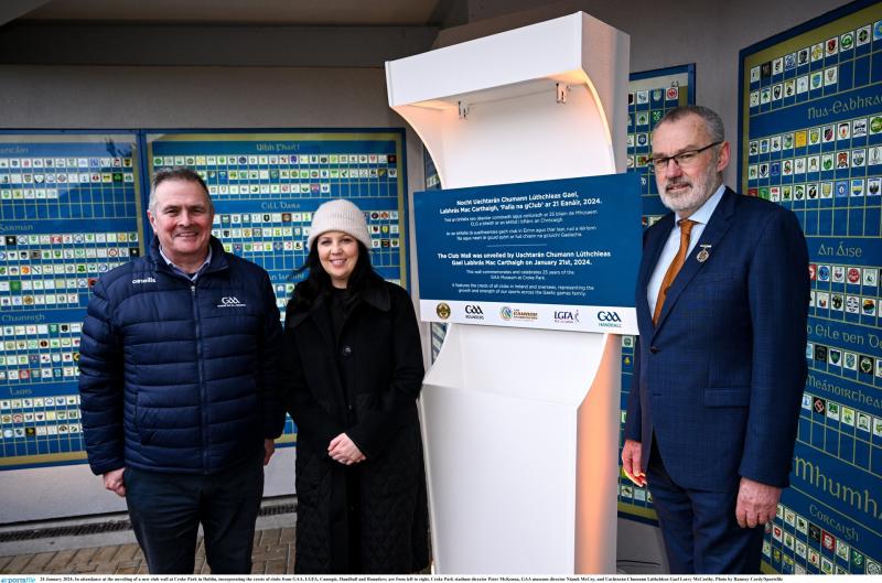  GAA Club Wall at Croke Park is upgraded to mark the 25th year of the GAA museum 