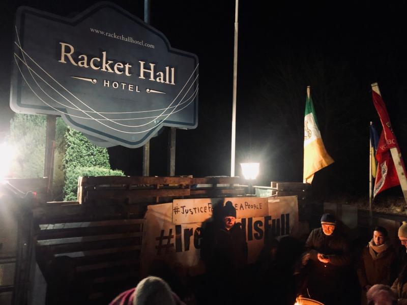 Roscrea racket hall asylum protest tipperary