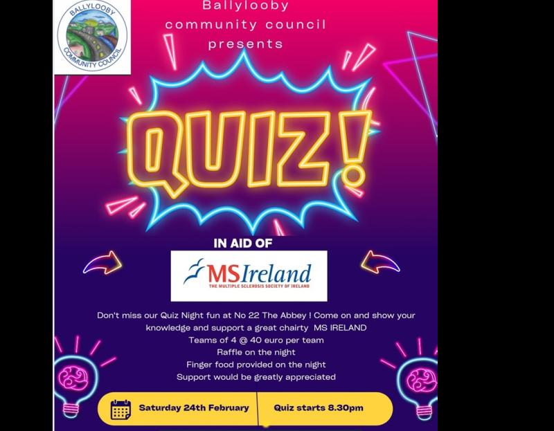 Tipperary community to host quiz in aid of MS Ireland