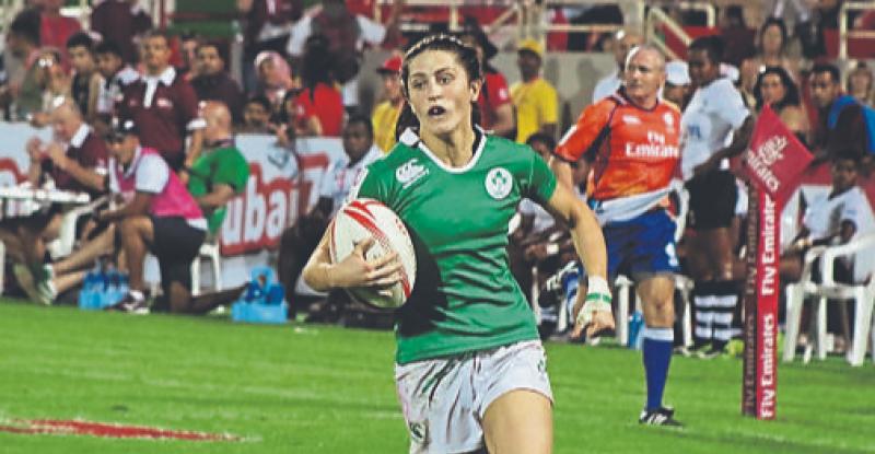 Star winger from Tipperary scores two tries and picks up injury playing for Ireland's Sevens rugby team 