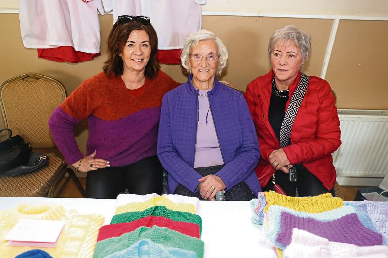PICTURE:  Ninety-eight year old Tipperary lady sells her knitwear for a very special cause