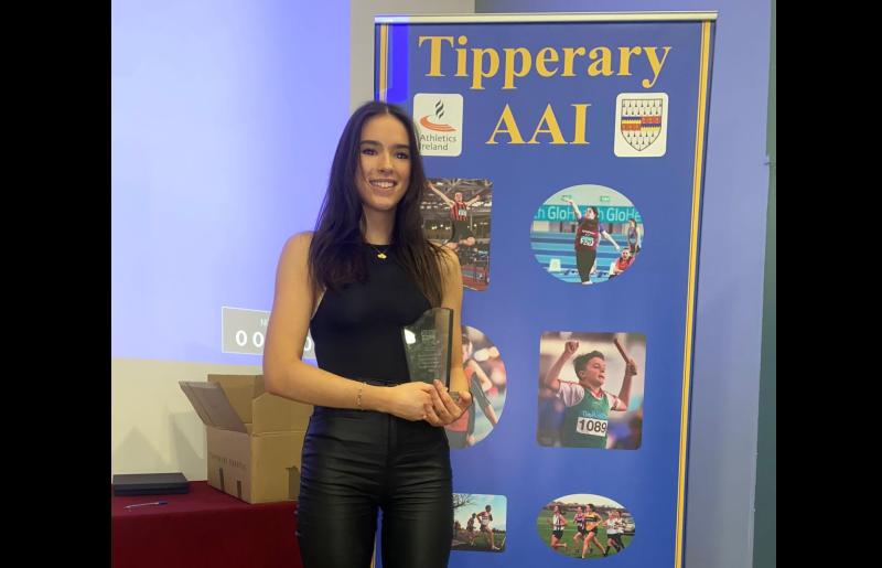 Carrick-on-Suir AC's Emma O'Neill wins Tipperary Juvenile Athlete of 2023 award  