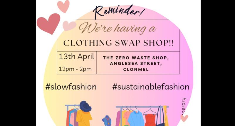 Swap unwanted clothes for something else at Clothes Swap event in Tipperary 