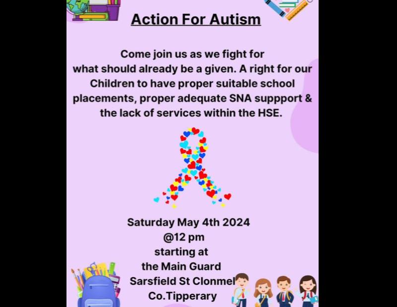 Autism group to highlight lack of services in Tipperary