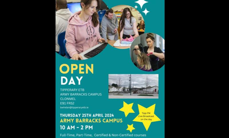 Tipperary ETB to host open day in Clonmel