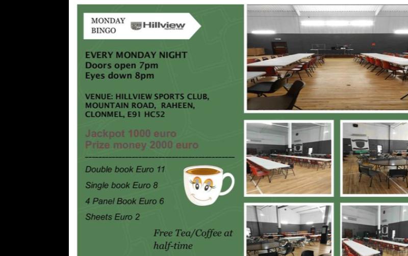 Monday night bingo at Tipperary sports club