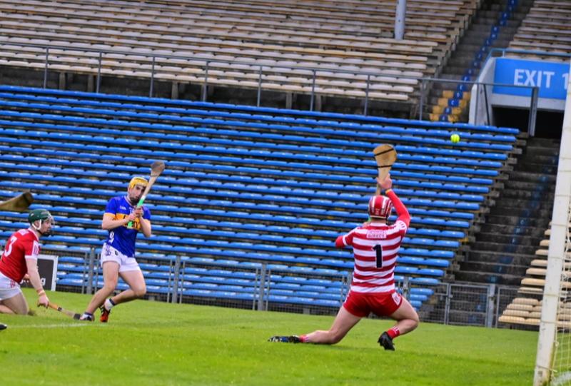 Senan Butler of Tipperary in the process of scoring his second of three goals against Cork.