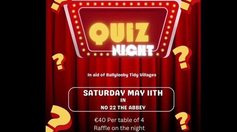 Tipperary community group to host table quiz